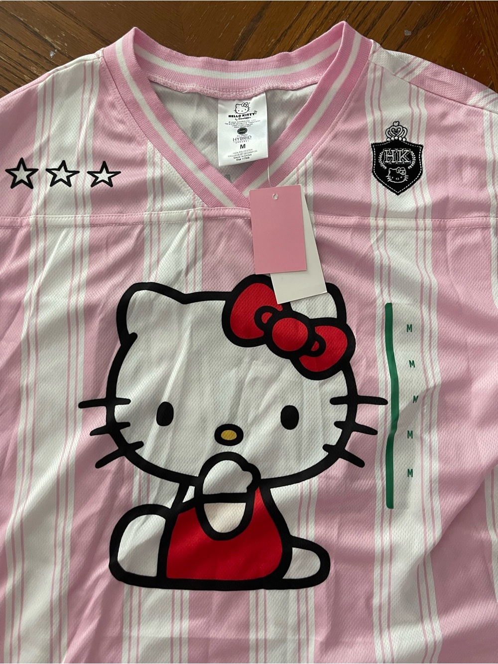 Hello Kitty Pink and White Stripe Jersey - Picture 3 of 5